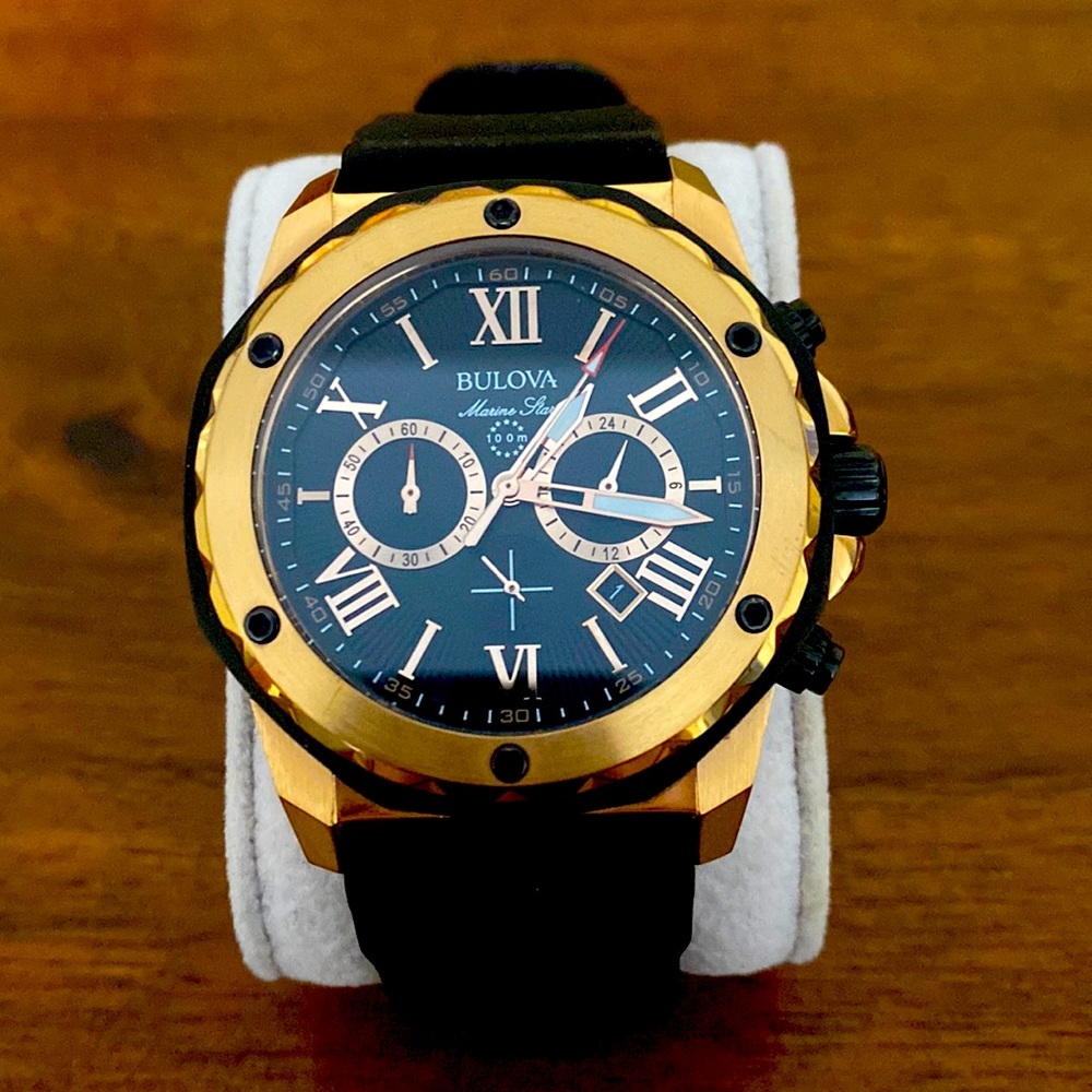 Bulova Chronograph Marine Star Watch 44mm -98B104